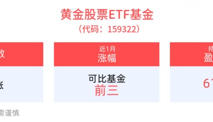 黄金股票ETF基金(159322)冲击5连涨，世界黄金协会：将黄金看作一项可以提供长期回报率的战略资产
