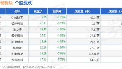 磁电存储板块9月2日跌4.76%，天源迪科领跌，主力资金净流出4.66亿元